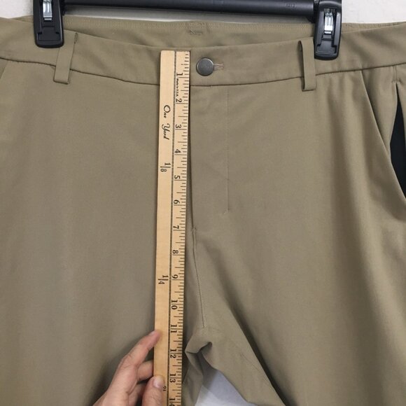 Lululemon Commission Pant Classic Mens Size 34 x 28 Stretch 5 Pockets Beige - Picture 6 of 15